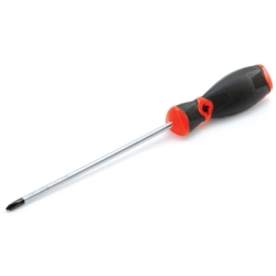 Phillips Screwdriver, #1 Tip, With 6"" Shaft, Clear Handle