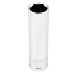 Chrome Socket, 1/2" Drive, 5/8", 6 Point, Deep