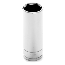 Chrome Socket, 1/2" Drive, 13/16", 6 Point, Deep