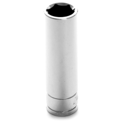 Chrome Socket, 1/2" Drive, 14mm, 6 Point, Deep
