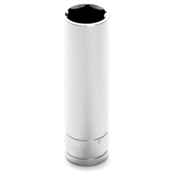 Chrome Socket, 1/2" Drive, 16mm, 6 Point, Deep