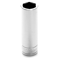 Chrome Socket, 1/2" Drive, 17mm, 6 Point, Deep