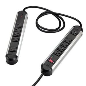 7 Outlet Metal Surge Strip 2pk - Image 1