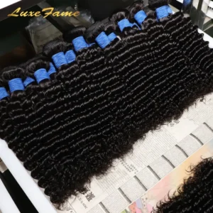 100 % 30in 7a Grade Honey Blonde Fumi Curl Human Hair Bundles,Wet and Wavy Human Hair,Raw Virgin Unprocessed Russian Hair - Image 3