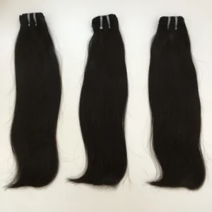 Raw Unprocessed Bundles Human Hair Super Double Drawn Virgin Bone Straight High Quality 8-30 Inch 12a Grade Black 1 Piece 8-30in - Image 2