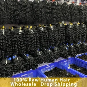 Wholesale 10A Unprocessed Raw Virgin Brazilian Hair, Hair Extension Bundles Human Hair Bulk, Mink Brazilian Virgin Hair Vendors - Image 2