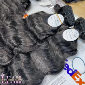 Fast Local Shipping 100% Unprocessed Raw Human Hair Extensions Natural Wave Burmese Curly Weft Bundles Vendor - Image 2