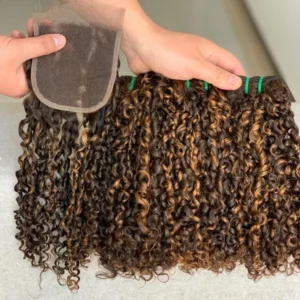 Hot Selling 12A Super Double Drawn Pixie Curl Hair Bundles Virgin Cuticle Aligned Funmi Hair SDD Brazilian Human Hair Extension - Image 2
