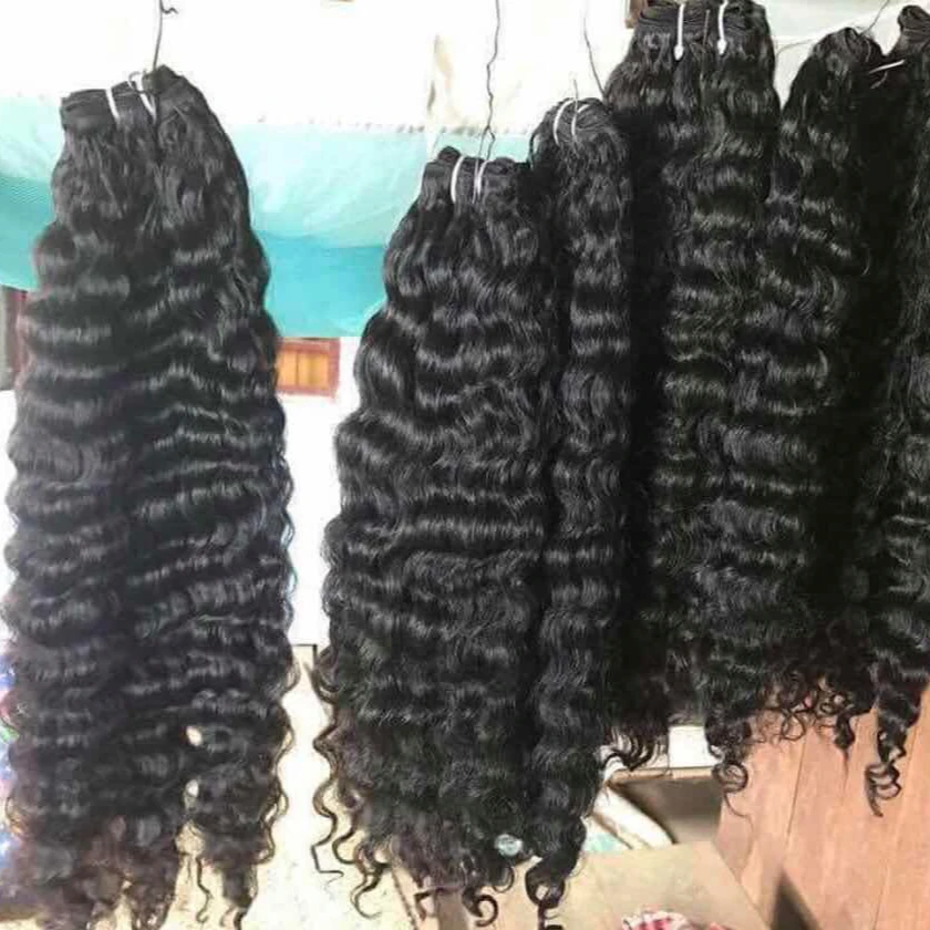 Wholesale Raw Vietnamese Human Hair Extension Raw Indian Hair Burmese Curl