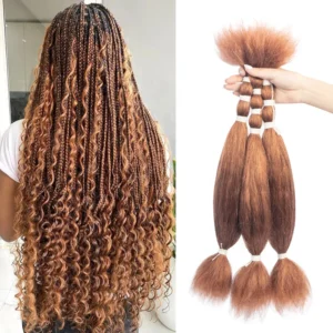 100% Raw Virgin Human Bulk Hair Wet and Wavy Water Wave Hair Bulk No Weft Wet and Wavy Bulk Human Hair - Image 3