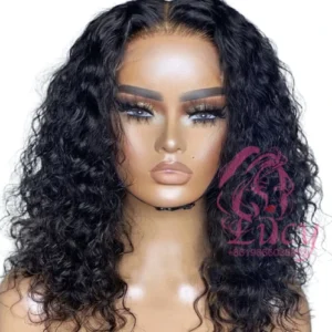HD Brazilian Human Hair Lace Front Wig,Deep Wave Virgin Hair Lace Wig for Black Women,Pre Pluck Lace Wig With Baby Hair - Image 1