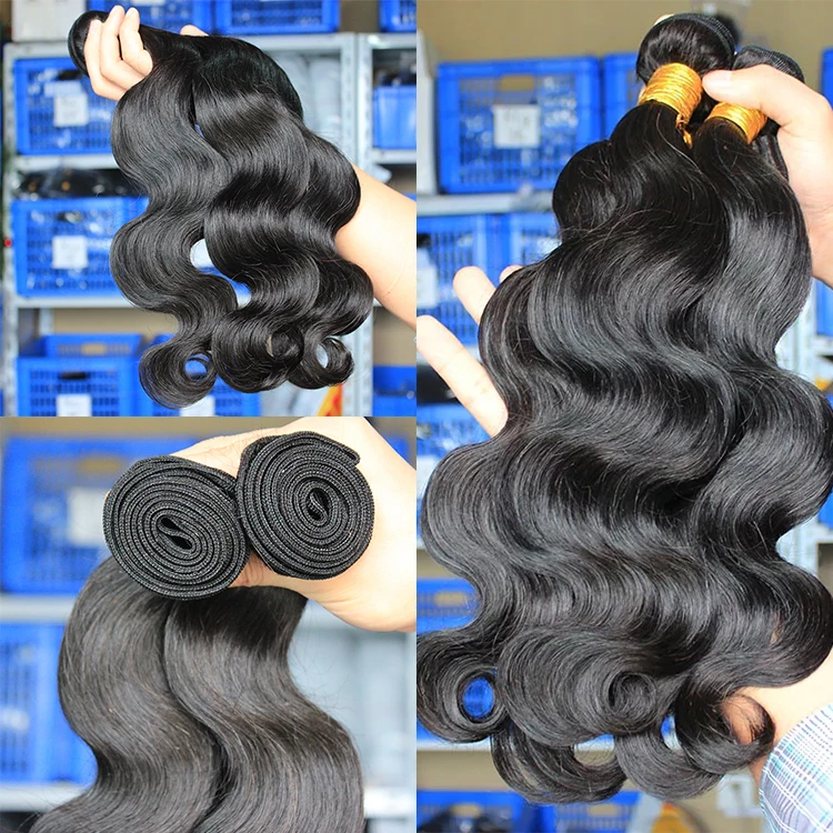 Cheap Double Drawn Indian Temple Hair Bundles Body Wave Virgin Hair Bundles Cuticle Aligned Human Hair Bundles Extension Vendors