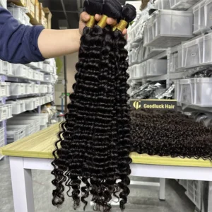 GL High Quality Raw Vietnamese Burmese Hair Unprocessed Raw Hair Vietnamese Burmese Curly 100% Raw Human Hair Bundles - Image 5