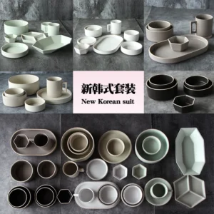 Eco Friendly Factory Cheap Price Green Color China Ceramic Porcelain Dinner Set / Table Ware Plate Dishes - Image 4