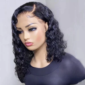 HD Brazilian Human Hair Lace Front Wig,Deep Wave Virgin Hair Lace Wig for Black Women,Pre Pluck Lace Wig With Baby Hair - Image 2
