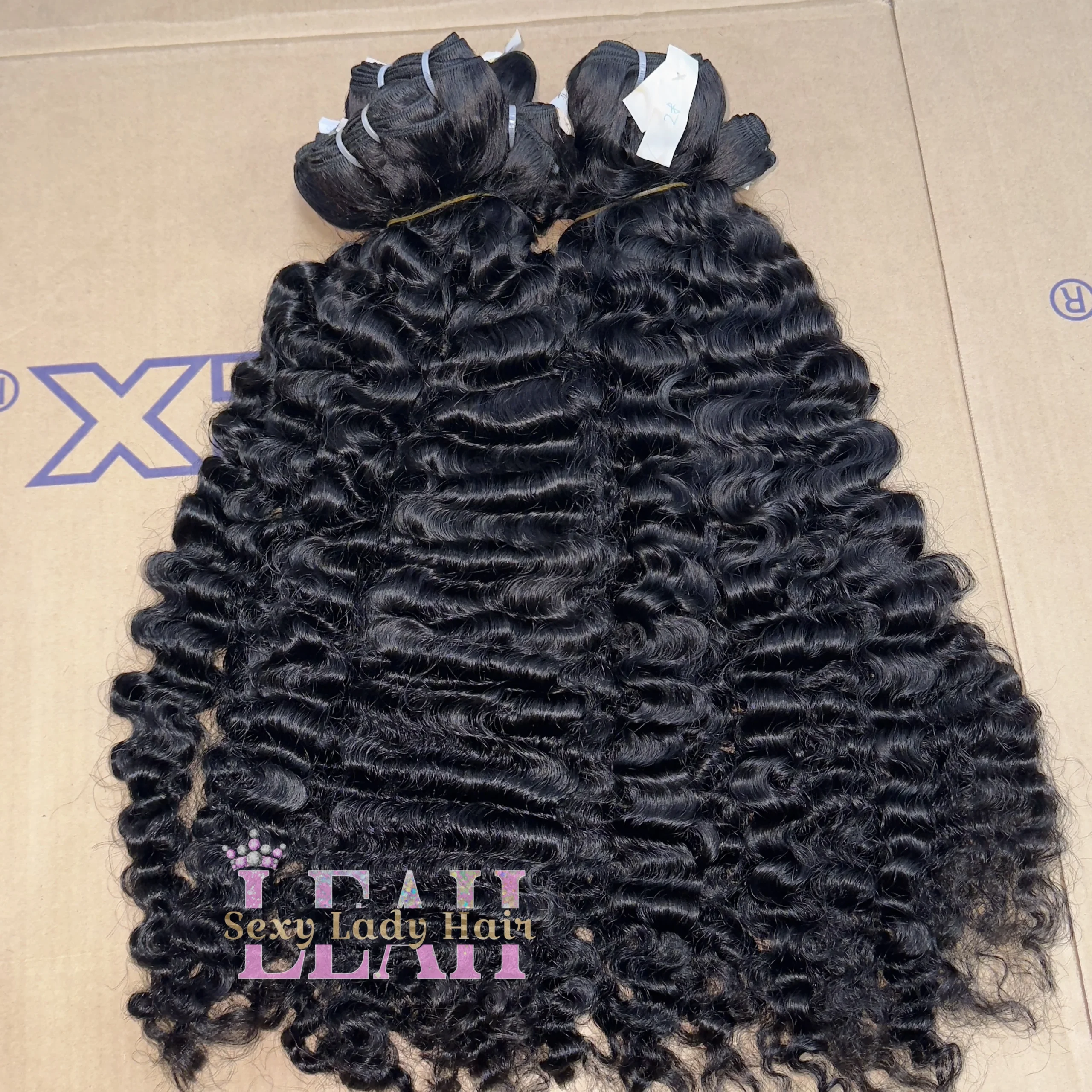 Fast Local Shipping 100% Unprocessed Raw Human Hair Extensions Natural Wave Burmese Curly Weft Bundles Vendor