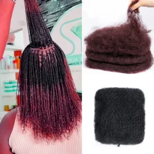 High Quality Unprocessed 100% Human Hair Raw Braiding Human Hair Extensions Twist Afro Kinky Bulk Human Hair - Image 3