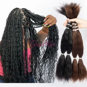100% Raw Virgin Human Bulk Hair Wet and Wavy Water Wave Hair Bulk No Weft Wet and Wavy Bulk Human Hair - Image 6