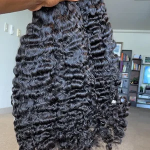 100% Unprocessed Raw Human Hair Burmese Curly Hair Raw Vietnamese Natural Color Double Drawn Raw Cambodian Natural Wave Hair - Image 2