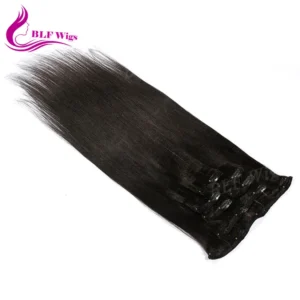 Cuticle Aligned Natural Black Remy Human Clip in Hair Extensions 100% Human Hair - Image 3