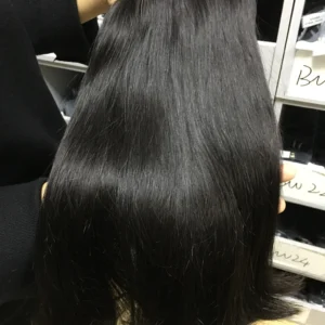 Raw Unprocessed Bundles Human Hair Super Double Drawn Virgin Bone Straight High Quality 8-30 Inch 12a Grade Black 1 Piece 8-30in - Image 3