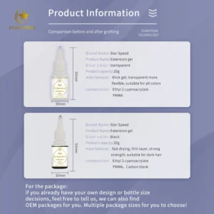Hair Extension Star Speed Human Hair Ice Extension Kit 20ml Ice Extension Adhesive Kit - Image 1