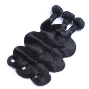 Human Hair Extension Indian Cuticle Aligned Hair Body Wave Virgin Human Hair Bundles With Lace Closure Unprocessed - Image 4