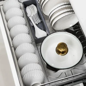 Ceramic White Bowl and Plate with Black Rim Set Hotel Restaurant Dining Hall Soup Dish Tableware Dinnerware Set - Image 4