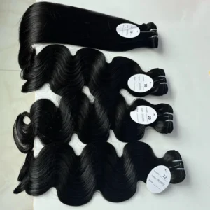 100% Human Raw Indian Hair Bundles Vendor Wholesale Raw Virgin Cuticle Aligned Hair Indian Cuticle Aligned Raw Hair Bundle - Image 6