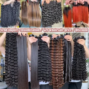 Ready to Ship Raw Indian Hair Weave Bundle Super Double Drawn Straight Natural Cuticle Aligned Virgin Hair Extension Human Hair - Image 3