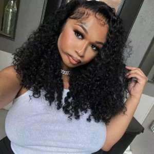 HD Brazilian Human Hair Lace Front Wig,Deep Wave Virgin Hair Lace Wig for Black Women,Pre Pluck Lace Wig With Baby Hair - Image 4