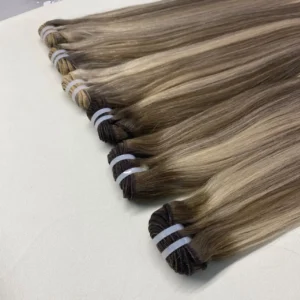 Hot Sell Factory Wholesale 100% Raw Human Hair Bundles Silky Straight Machine Weft in Various Colors - Image 1