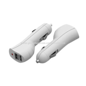 Car charge, dual port, made of ABS material - Image 1