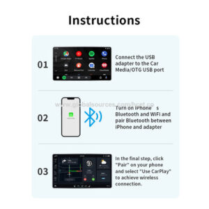 Mini 2-in-1 Instal Universal Usb Oto Usb-C Wireless Carplay Adapter For Honda Mini Wireless Apple Carplay Adapter - Image 9