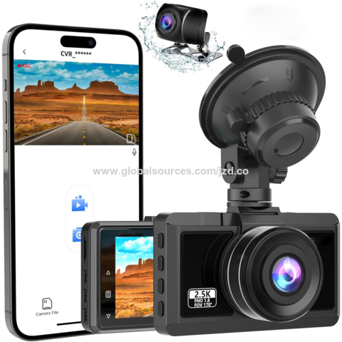 JZD 2.5K+1080P Dual Lens Car Black Box Wifi Loop Recording Car DVR Camera 2K Dashboard Camera Night Vision Dash Cam