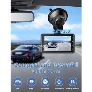 JZD 2.5K+1080P Dual Lens Car Black Box Wifi Loop Recording Car DVR Camera 2K Dashboard Camera Night Vision Dash Cam - Image 4