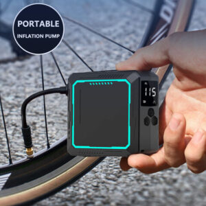 MOSYQI Portable Bike Air Pump Rechargeable Bicycle Motorbike Tire Inflators Electric Digital Bike Pumps - Image 4