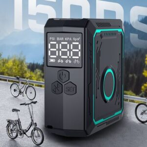 MOSYQI Portable Bike Air Pump Rechargeable Bicycle Motorbike Tire Inflators Electric Digital Bike Pumps - Image 1