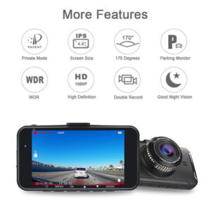 FHD1080p Dual security record car rearvuew dvr with rearview camera for car video recording - Image 5