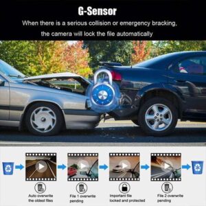 WiFi Dual Camera HD inside Front Rear Camera 2 Lens 1080P Recorder Car DVR Recorders Dash Camera Auto Wide Angle Night Vision - Image 5