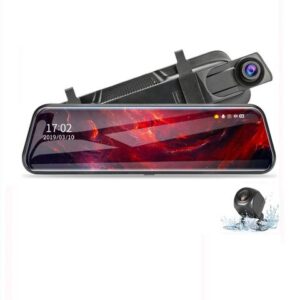 10 inch Touch Screen Stream Media Car DVR Dash Cam Dual Lens Rear View Mirror Auto Dashcam Video Recorder Car HD Dash Cam - Image 1