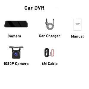 10 inch Touch Screen Stream Media Car DVR Dash Cam Dual Lens Rear View Mirror Auto Dashcam Video Recorder Car HD Dash Cam - Image 4