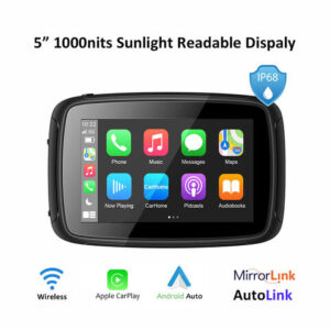 5 inch Waterproof motorcycle wireless carplay navigation android auto screen dashboard navigator for Motorbike - Image 5