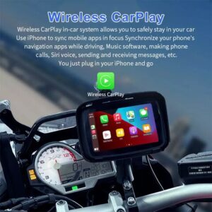 5 inch Waterproof motorcycle wireless carplay navigation android auto screen dashboard navigator for Motorbike - Image 7