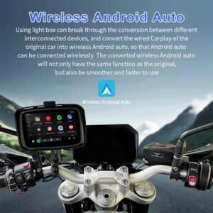 5 inch Waterproof motorcycle wireless carplay navigation android auto screen dashboard navigator for Motorbike - Image 9