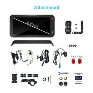 6.25" Universal Wireless Motorcycle CarPlay Touch Screen Android Auto Display Navigation Multimedia for Autocycle Autobike - Image 2