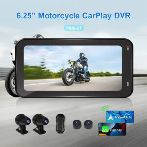 6.25" Universal Wireless Motorcycle CarPlay Touch Screen Android Auto Display Navigation Multimedia for Autocycle Autobike - Image 3