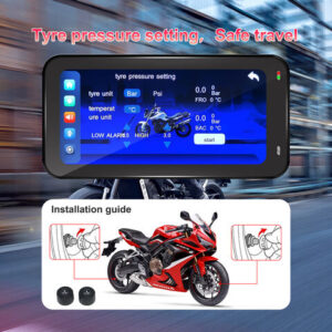 6.25" Universal Wireless Motorcycle CarPlay Touch Screen Android Auto Display Navigation Multimedia for Autocycle Autobike - Image 5