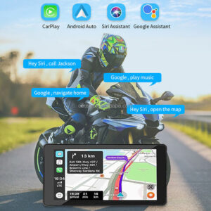 Big 5.5 inch portable motorbike GPS navigation Waterproof Dual Lens 1080p motorcycle dash cam dvr camera with remote control - Image 6