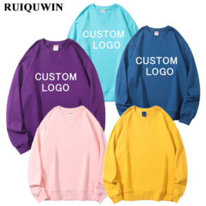 RUIQUWIN High Quality Crewneck Blank Cotton Oversized 380Gsm Pullover Long Sleeve Sweatshirts With Custom Logo Men's Sweatshirts - Image 1